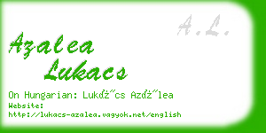 azalea lukacs business card
